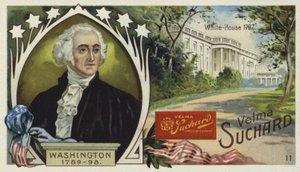 George Washington, pierwszy prezydent Stanów Zjednoczonych, oraz Biały Dom, Washington DC autorstwa European School