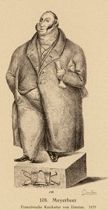 Giacomo Meyerbeer, niemiecki kompozytor żydowskiego pochodzenia (litografia) autorstwa European School