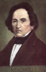 Giacomo Meyerbeer, niemiecki kompozytor (kolorowa litografia) autorstwa European School