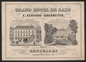Grand Hotel De Saxe, E Kervand-Obermeyer, Bruksela autorstwa European School