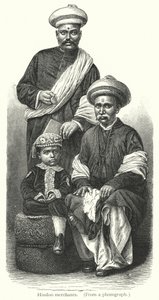 Handlarze hinduistyczni (grawerowanie) autorstwa European School