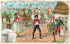 Wesele węgierskie (chromolitho) autorstwa European School