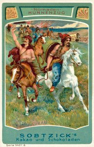 Hunowie (chromolitho) autorstwa European School