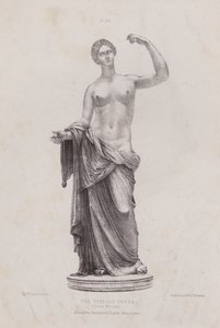 Ilustracja do Anatomii zewnętrznych form człowieka: The Townley Venus, British Museum (litografia) autorstwa European School