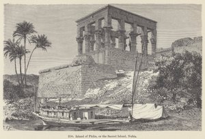 Wyspa Philae lub Święta Wyspa, Nubia (rycina) autorstwa European School