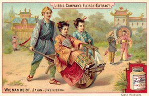 Riksza japońska (chromolitho) autorstwa European School