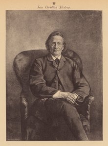Jens Christian Hostrup, duński poeta i dramaturg (rycina) autorstwa European School