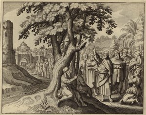 Jezus Chrystus i Zacheusz poborca podatkowy (rycina) autorstwa European School