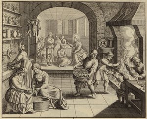 Jezus Chrystus w domu Marty i Marii (rycina) autorstwa European School