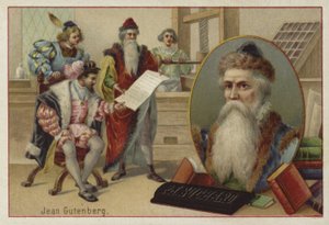 Johannes Gutenberg, Niemiec, grawer, wynalazca i drukarz autorstwa European School