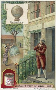 Joseph Montgolfier i balon na ogrzane powietrze autorstwa European School