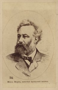 Jules Verne, francuski powieściopisarz, poeta i dramaturg (litografia) autorstwa European School