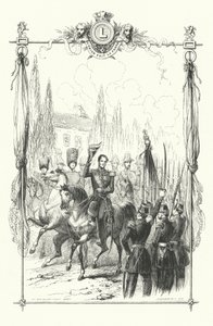 Król Leopold I, książę Brabancji i hrabia Flandrii podczas parady wojskowej, Belgia autorstwa European School
