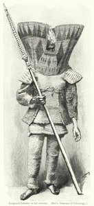 Kingsmill Islander w pełnej zbroi (grawerunek) autorstwa European School
