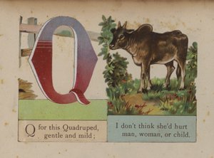 Litera Q (litografia kolorowa) autorstwa European School