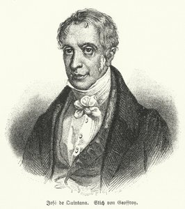 Manuel Jose Quintana , hiszpański poeta (lito) autorstwa European School