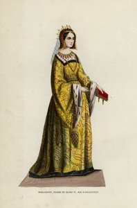 Marguerite, żona Henryka VI, króla Anglii (kolorowy grawerunek) autorstwa European School