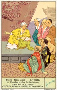Mencjusz głoszenie rewolucji (chromolitho) autorstwa European School