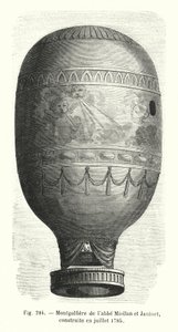 Montgolfiere od Abbe Miollan i Janinet, zbudowany w lipcu 1785 (rycina) autorstwa European School