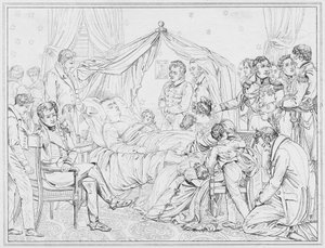 Napoleon: Mort, Śmierć (rycina) autorstwa European School