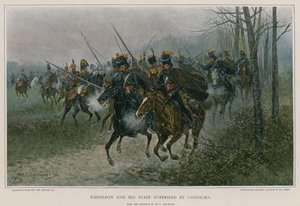 Napoleon i jego sztab zaskoczeni kozakami autorstwa European School