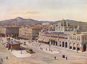 Nicea, Place Massena (druk kolorowy) autorstwa European School