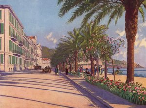 Nicea, Promenade du Midi na wschód (kolorowa litografia) autorstwa European School
