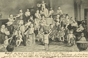 Orkiestra dzieci (litografia) autorstwa European School