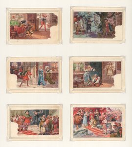 Oryginalna grafika na zestaw kart Liebiga: Wagner, Die Meistersinger (gwasz na papierze) autorstwa European School