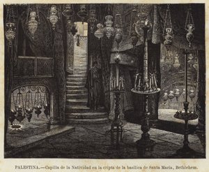 Palestyna, Kaplica Narodzenia Pańskiego w krypcie bazyliki Santa Maria, Betlejem autorstwa European School
