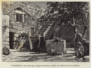 Palestyna, Dom, który według tradycji mieszkał w Jaffa Szymon garbarz autorstwa European School
