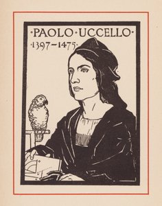 Paolo Uccello, włoski średniowieczny artysta i matematyk (litografia) autorstwa European School