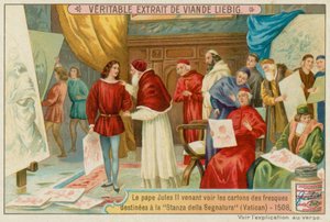 Papież Julian II przegląda szkice dla Watykanu autorstwa European School