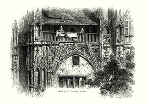 Ganek St Laurens, Rouen (rycina) autorstwa European School