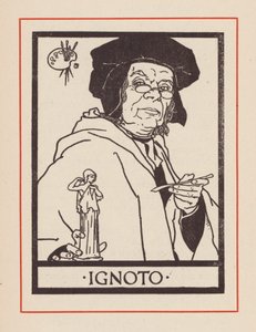 Portret nieznanego włoskiego artysty (litografia) autorstwa European School