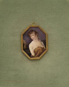 Portret nieznanej dziewczyny (litografia kolorowa) autorstwa European School