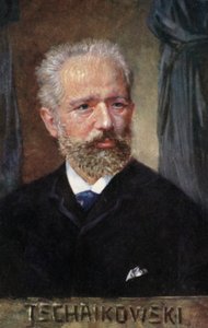 Piotr Iljicz Czajkowski, rosyjski kompozytor (kolorowa litografia) autorstwa European School