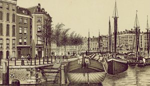 Rotterdam: Geldersche Kade (litografia) autorstwa European School