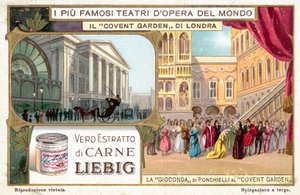 Royal Opera House, Covent Garden, Londyn (chromolitho) autorstwa European School