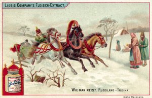 Rosyjska trojka (chromolit) autorstwa European School