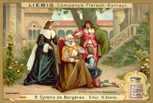 Scena z Cyrano de Bergerac (chromolitho) autorstwa European School