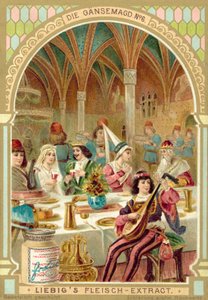 Scena z baśni braci Grimm The Goose Girl (chromolitho) autorstwa European School