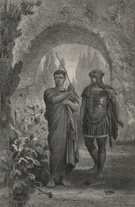 Tarquin Wspaniały i Wysłannik Sekstusa (rycina) autorstwa European School
