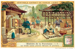 Chińczycy, pierwsi wytwórcy porcelany (chromolitho) autorstwa European School