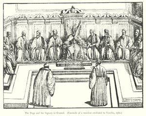 Doge and the Signory in Council (rycina) autorstwa European School