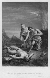 Pierwsza śmierć, Genesis IV, 8 (rycina) autorstwa European School