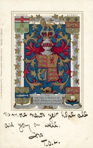Zjednoczone Królestwo Wielkiej Brytanii i Irlandii oraz Dominium Kanady (kolorowa litografia) autorstwa European School