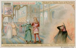 Ślub Roberta i księżniczki Isabelle, podczas gdy Bertram schodzi do piekła autorstwa European School