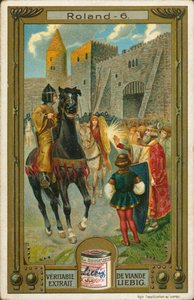 Historia Rolanda, karta Liebig, początek XX wieku (chromo) autorstwa European School