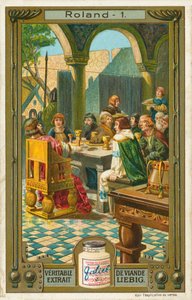 Historia Rolanda, karta Liebig, początek XX wieku (chromo) autorstwa European School